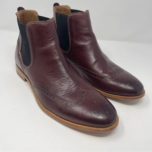 Johnston & Murphy 1850 Men's Graham Wingtip Oxblood Chelsea Boot Size 10.5